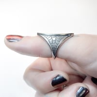 Image 4 of DG+AO Collection: Spider Web signet ring in sterling silver