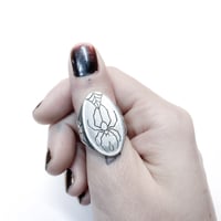 Image 3 of DG+AO Collection: Spider Web signet ring in sterling silver