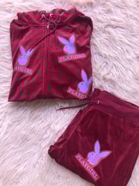 Image 2 of Peachy Playgirl Velour Track Set