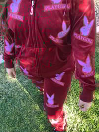 Image 3 of Peachy Playgirl Velour Track Set