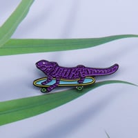 Image 2 of PURPLE LIZARD SKATER PIN