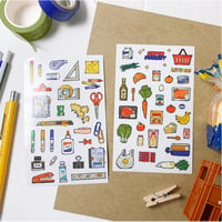 Image 2 of Stationery & Supermarket Sticker Sheet