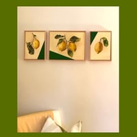 Image 4 of Triptych of Leafy Lemons
