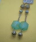Sky Blue Recycled Necklace and Earring Set
