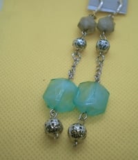 Image 2 of Sky Blue Recycled Necklace and Earring Set