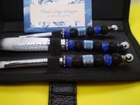 Black and Blue Bling Brushes