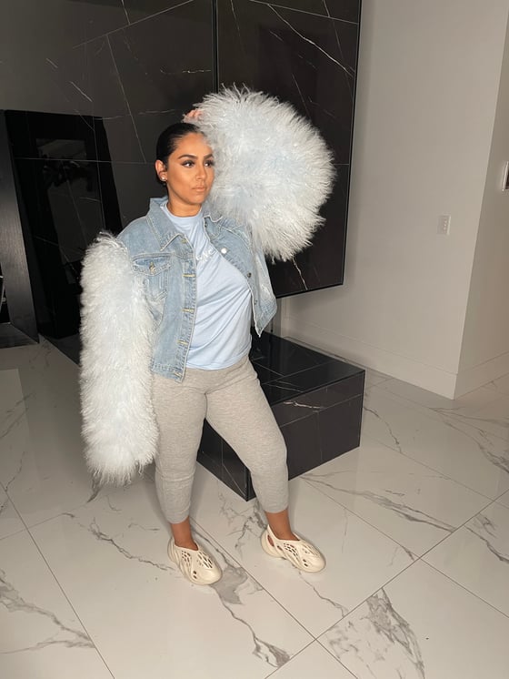 Image of Fur X Denim Jacket