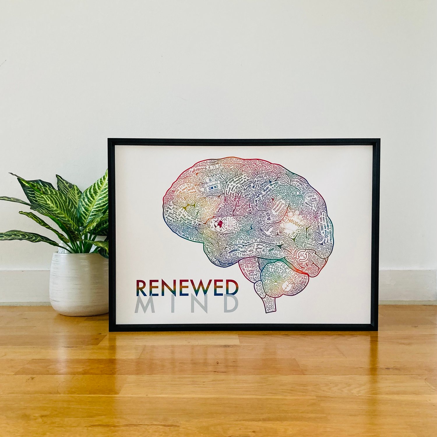 Image of Renewed Mind A3 Print - RAINBOW or MONOCHROME