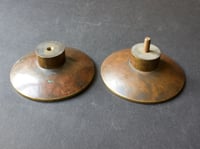 Image 4 of 6" Circular Push-Pull Bronze Handles, French