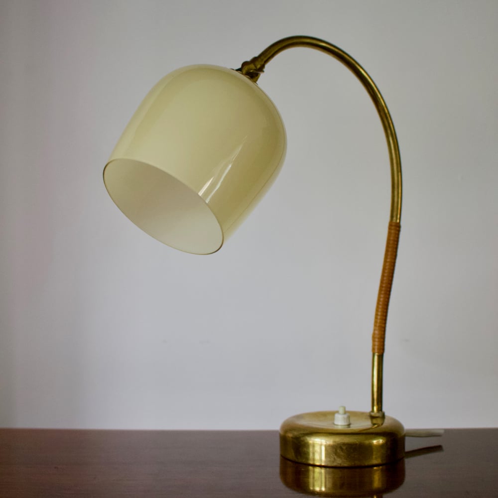 Image of Brass Table Lamp by Idman, Finland 1950s