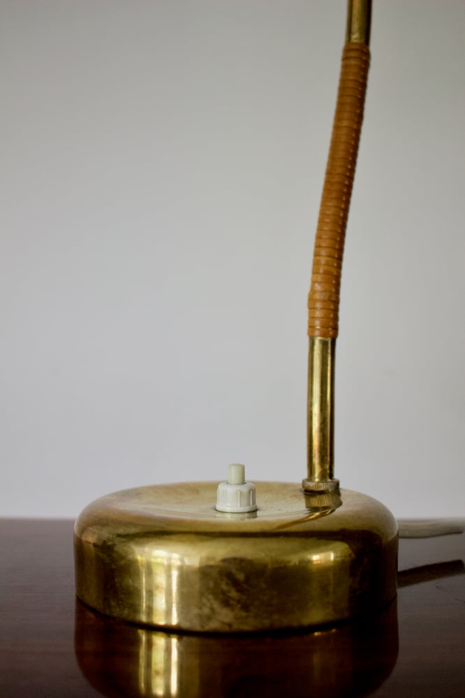 Image of Brass Table Lamp by Idman, Finland 1950s