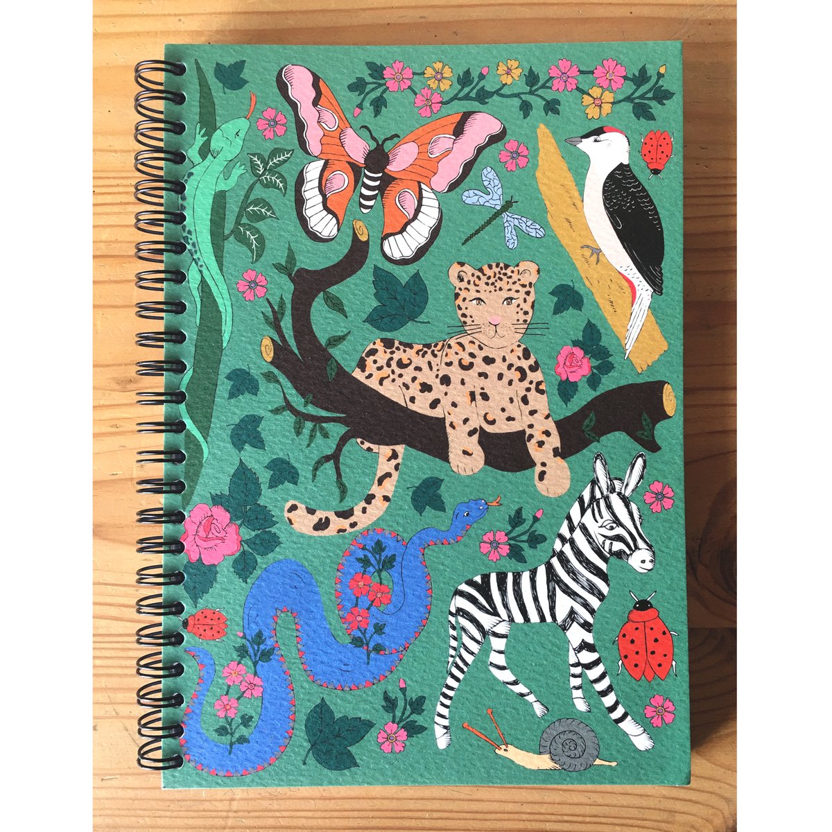 Flora and Fauna Spiral Bound A5 Notebook