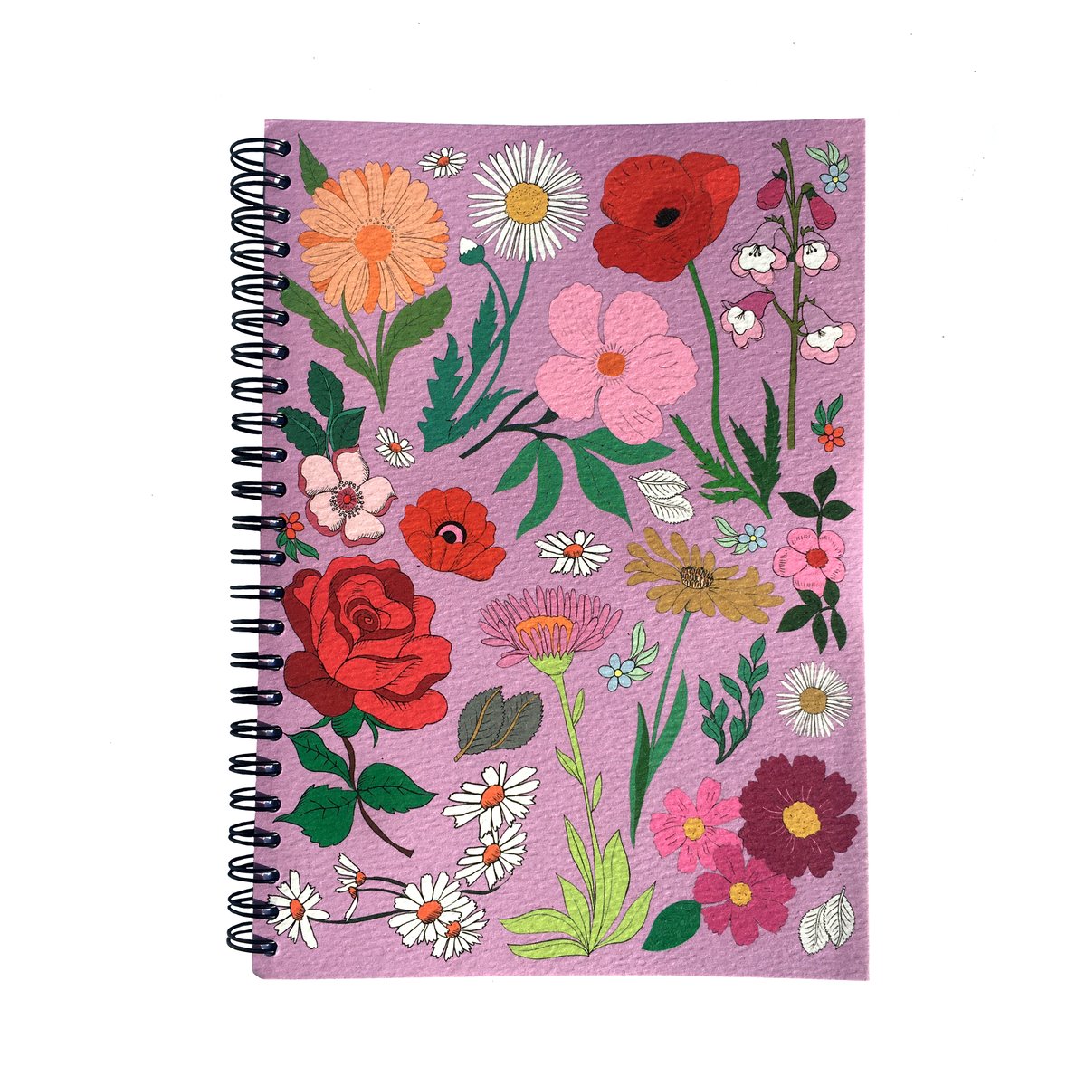 Flowers A5 Spiral Bound Notebook