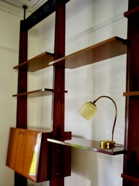 Image 1 of Floor to Ceiling Shelving System Attributed to Dassi, Italy 1950s