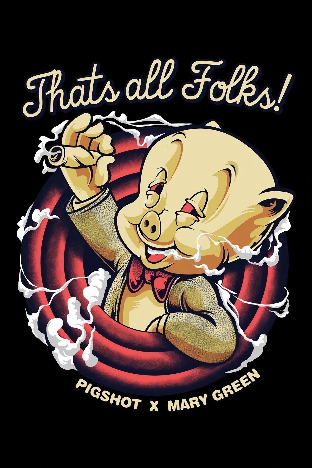 High Porky Pig Poster