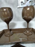 INSPIRED WINE GLASS/TRAY SET