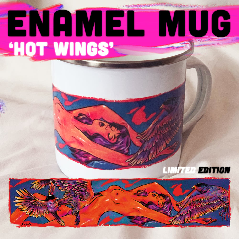 'Hot Wings' - Limited Edition Enamel Mug
