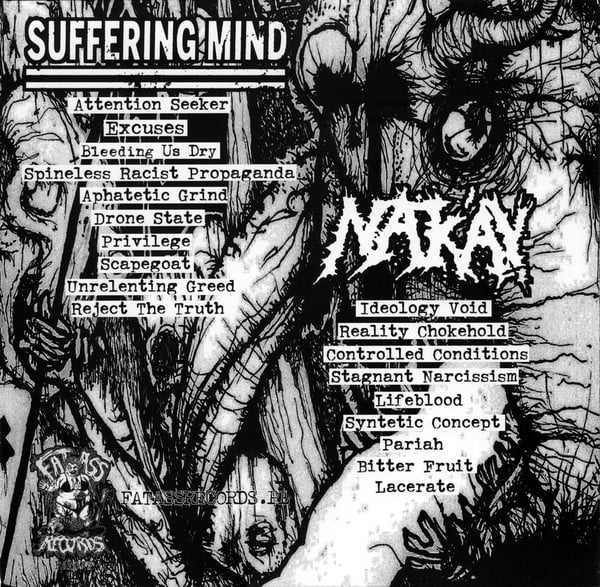 Suffering Mind / Na'Kay - Split (White/Black Splatter)