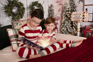 Image of Holiday Bed w/ Milk and Cookies  $175