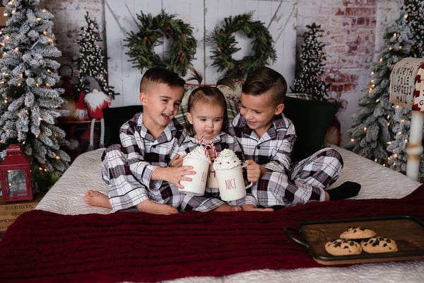 Image of Holiday Bed w/ Milk and Cookies  $175