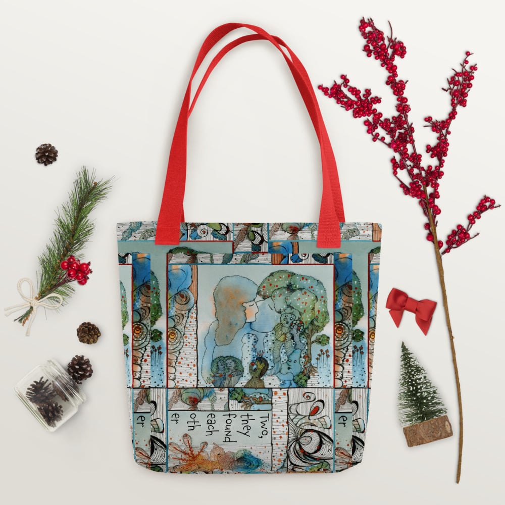 Image of Two Collage Tote bag