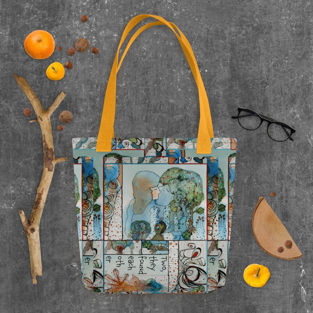 Image of Two Collage Tote bag