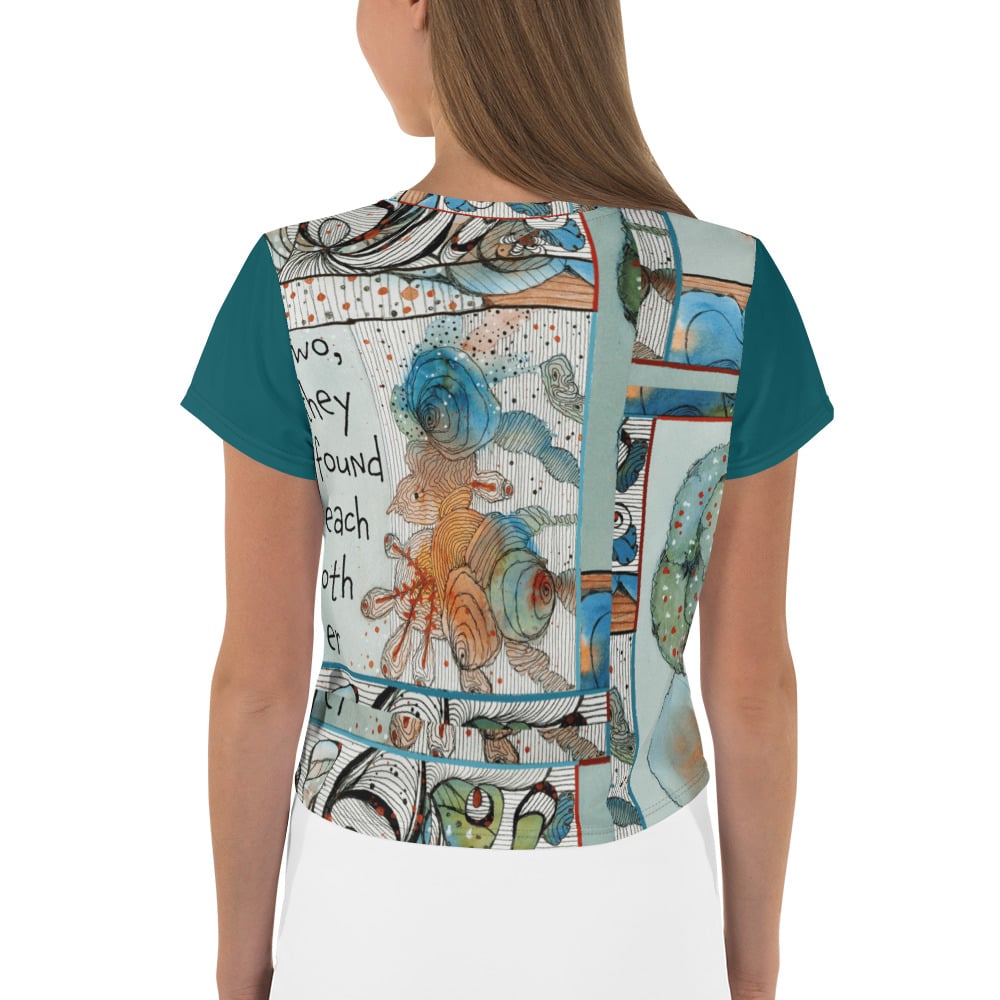 Image of Two Collage All-Over Print Crop Tee