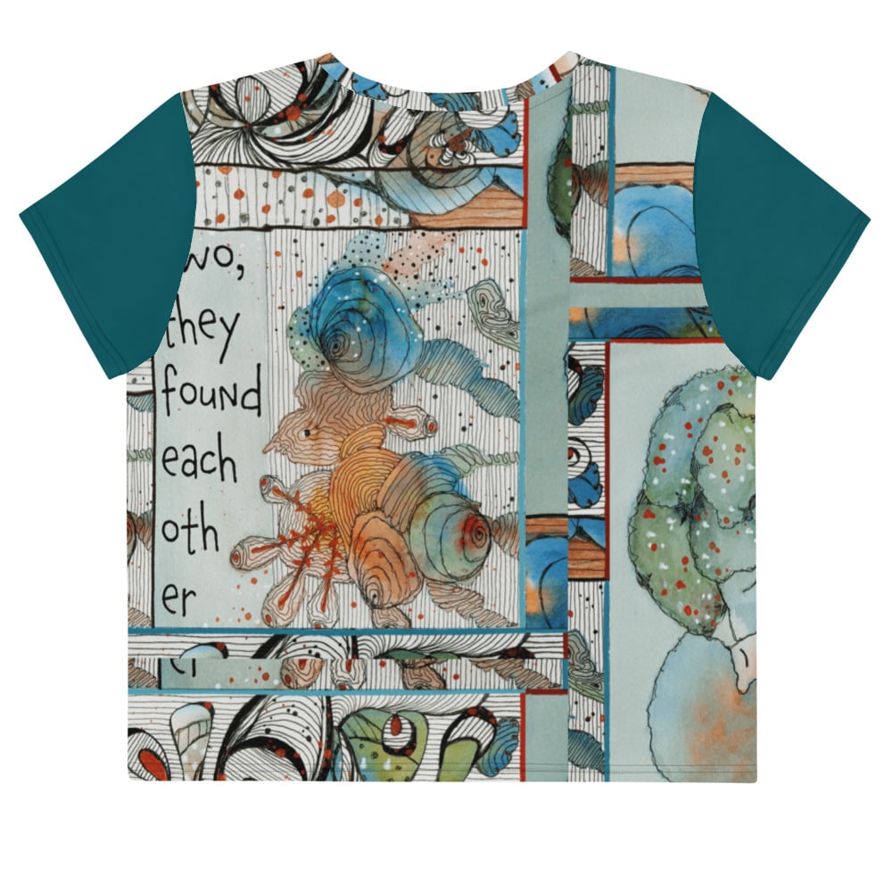 Image of Two Collage All-Over Print Crop Tee