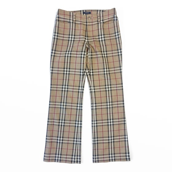 Image of Burberry London Nova Check Flared Trousers