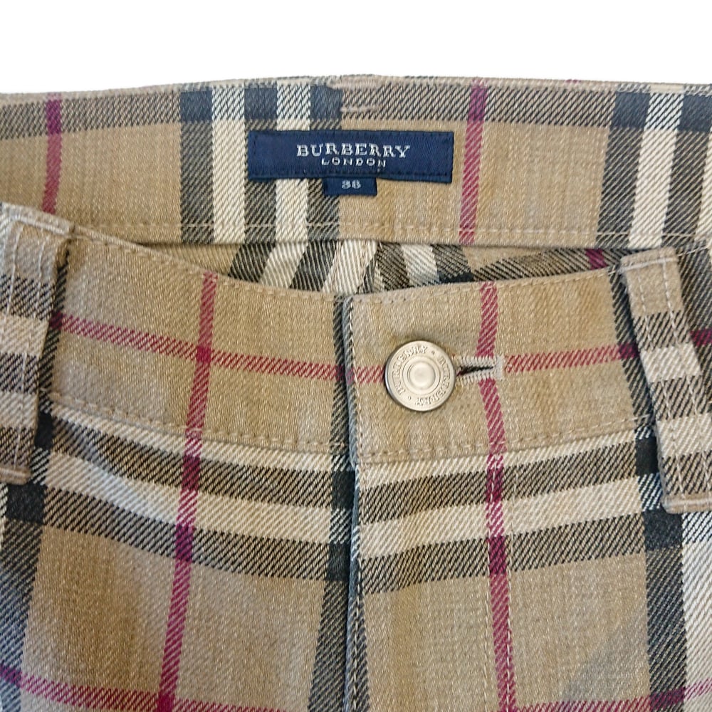 Image of Burberry London Nova Check Flared Trousers