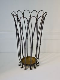 Image 1 of Italian Umbrella Stand with Brass Tray