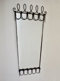 Image 1 of Italian Wall Mirror with Looped Metal Frame