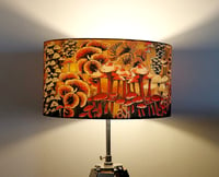 Image 1 of Mushrooms Drum Lampshade by Lily Greenwood (45cm, Floor/Standard Lamp or Ceiling