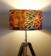 Image 2 of Mushrooms Drum Lampshade by Lily Greenwood (45cm, Floor/Standard Lamp or Ceiling