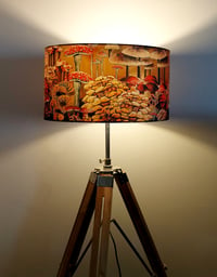 Image 4 of Mushrooms Drum Lampshade by Lily Greenwood (45cm, Floor/Standard Lamp or Ceiling