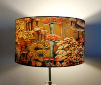 Image 5 of Mushrooms Drum Lampshade by Lily Greenwood (45cm, Floor/Standard Lamp or Ceiling