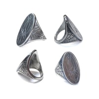 Image 2 of DG+AO Collection: Spider Web signet ring in sterling silver
