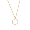 Gold Dainty Hexagon Necklace