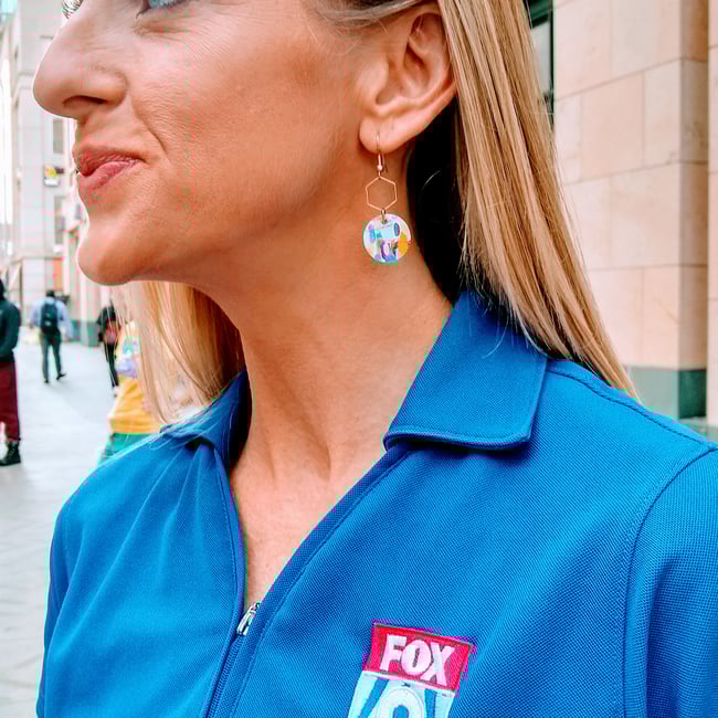 Chrisette Mini Leather Earrings