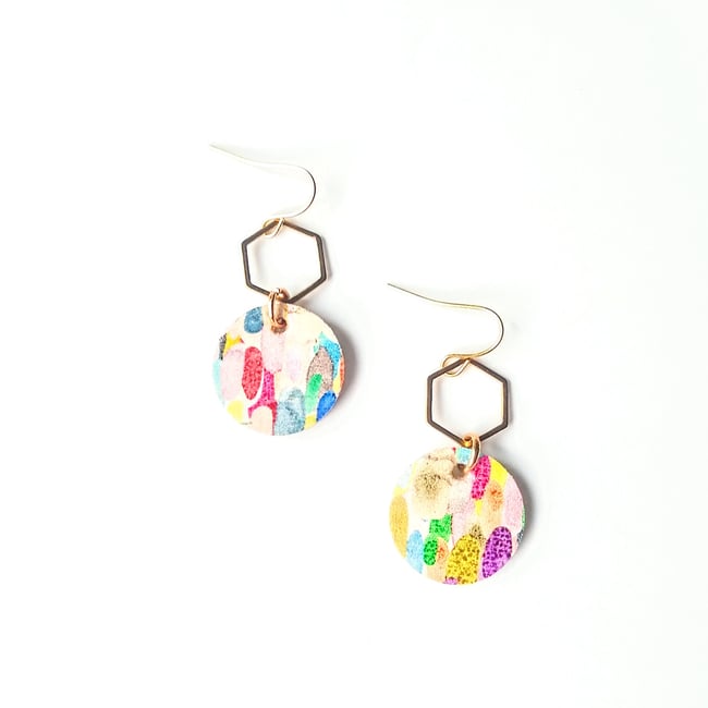 Chrisette Mini Leather Earrings