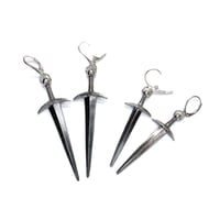 Image 2 of Sword earring in sterling silver or gold