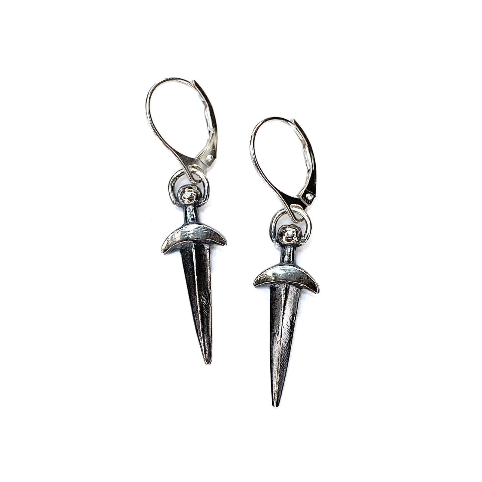 silver dagger earring