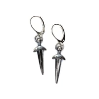 Image 1 of Dagger earrings in sterling silver or gold
