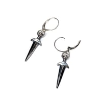 Image 2 of Dagger earrings in sterling silver or gold