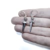 Dagger earrings in sterling silver or gold