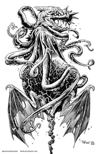 Image 1 of "Eldritch Horror Dragon" Smaugust 2020 (Original Art)