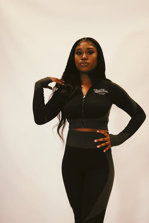 Image of Black/ Gray "SBIC" Futuristic Crops Sets