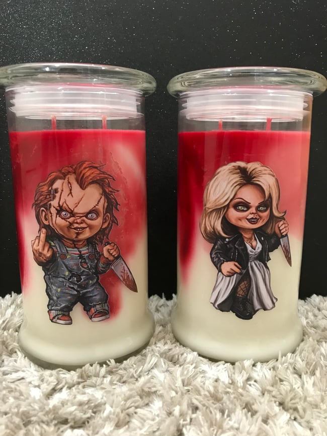 Chucky & Tiffany Candle Set