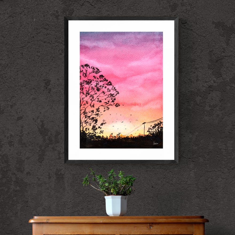 View of warm Spring Evening  - Artwork  -Prints