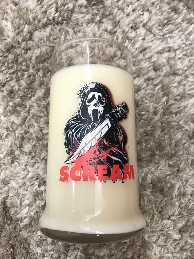 Ghost Face Scream Candle 